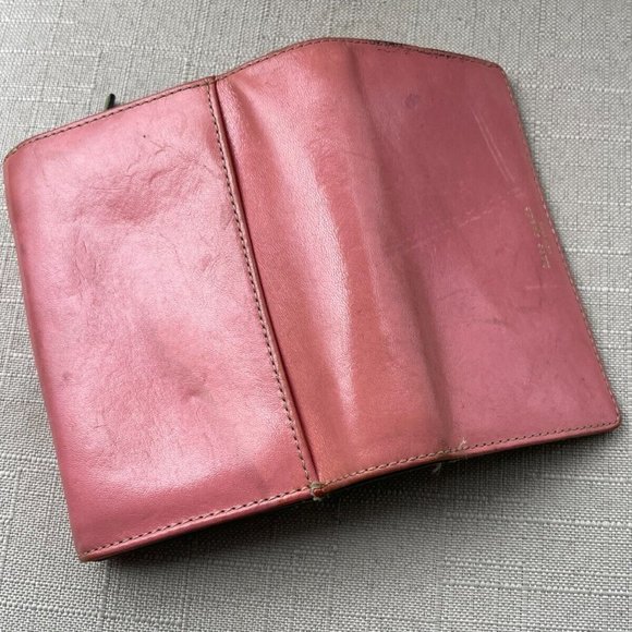 Kate Spade Women Wallet Pink/Green Leather Clutch Wrislet Card holder Purse - Picture 7 of 12